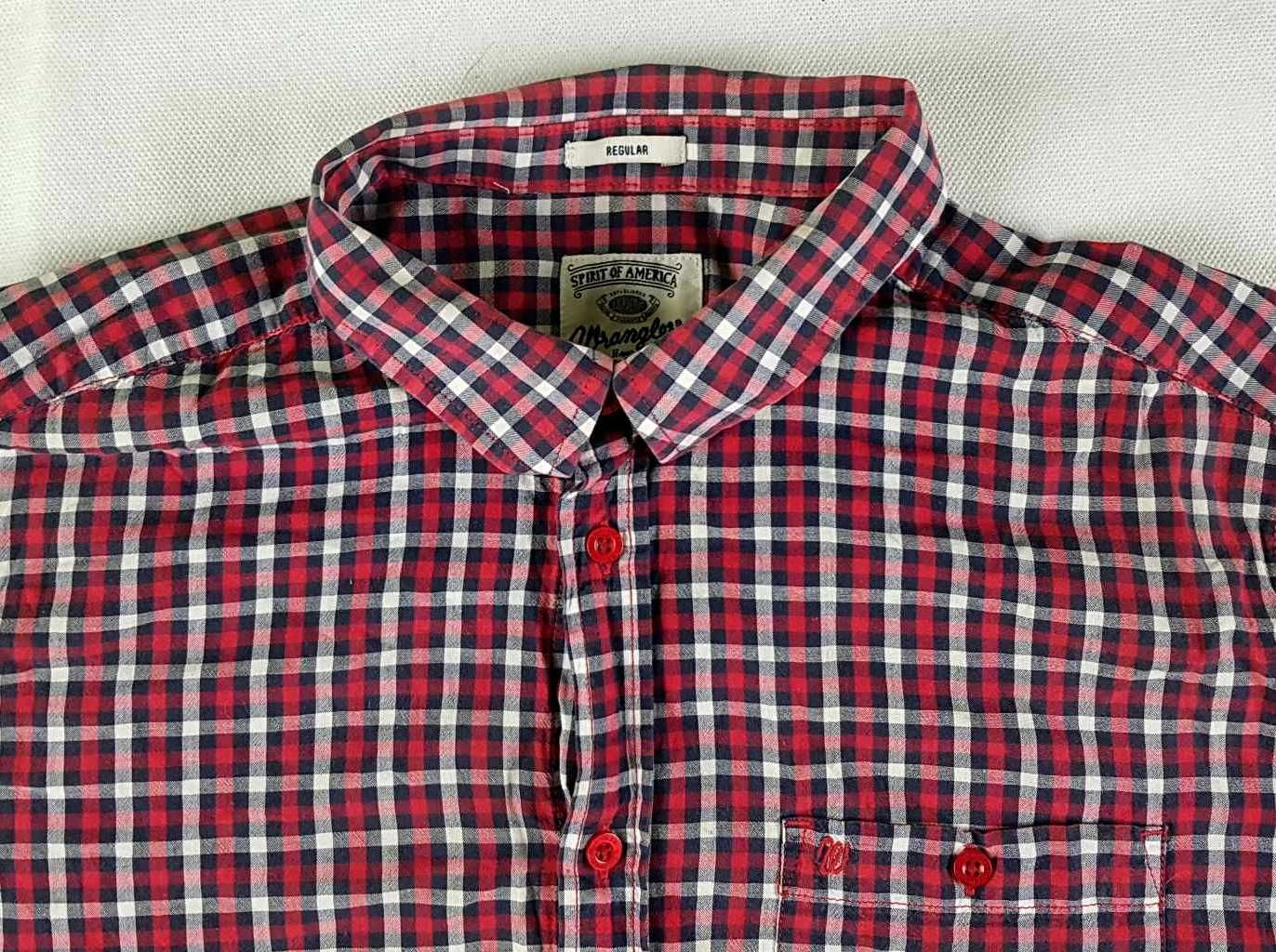 Męska koszula Wrangler Regular czerwona kratka - XL