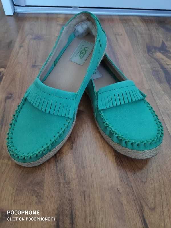 UGG buty Mokasyny skóra naturalna Espadryle