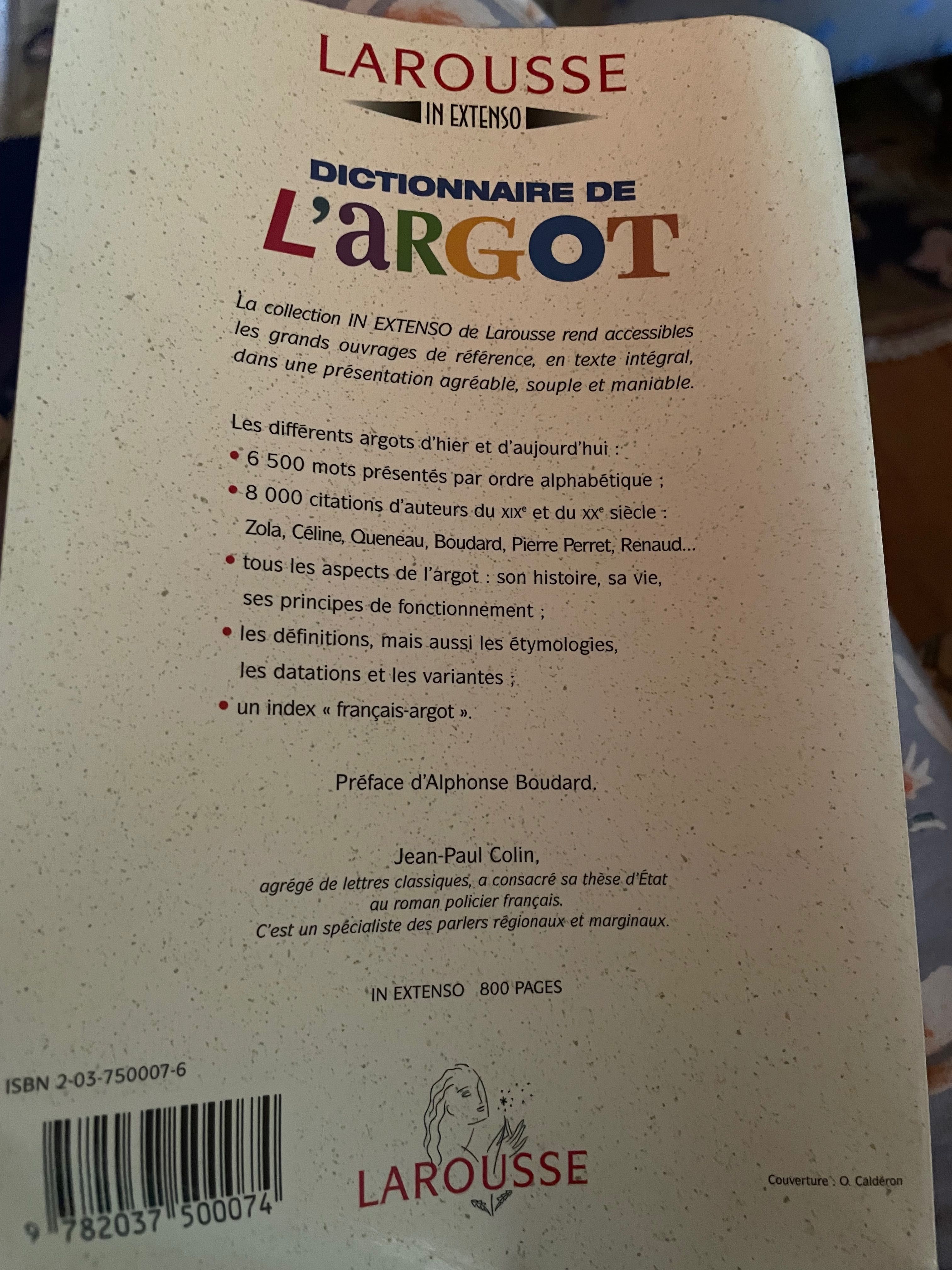 Dictionnaire de l’argot da Larousse