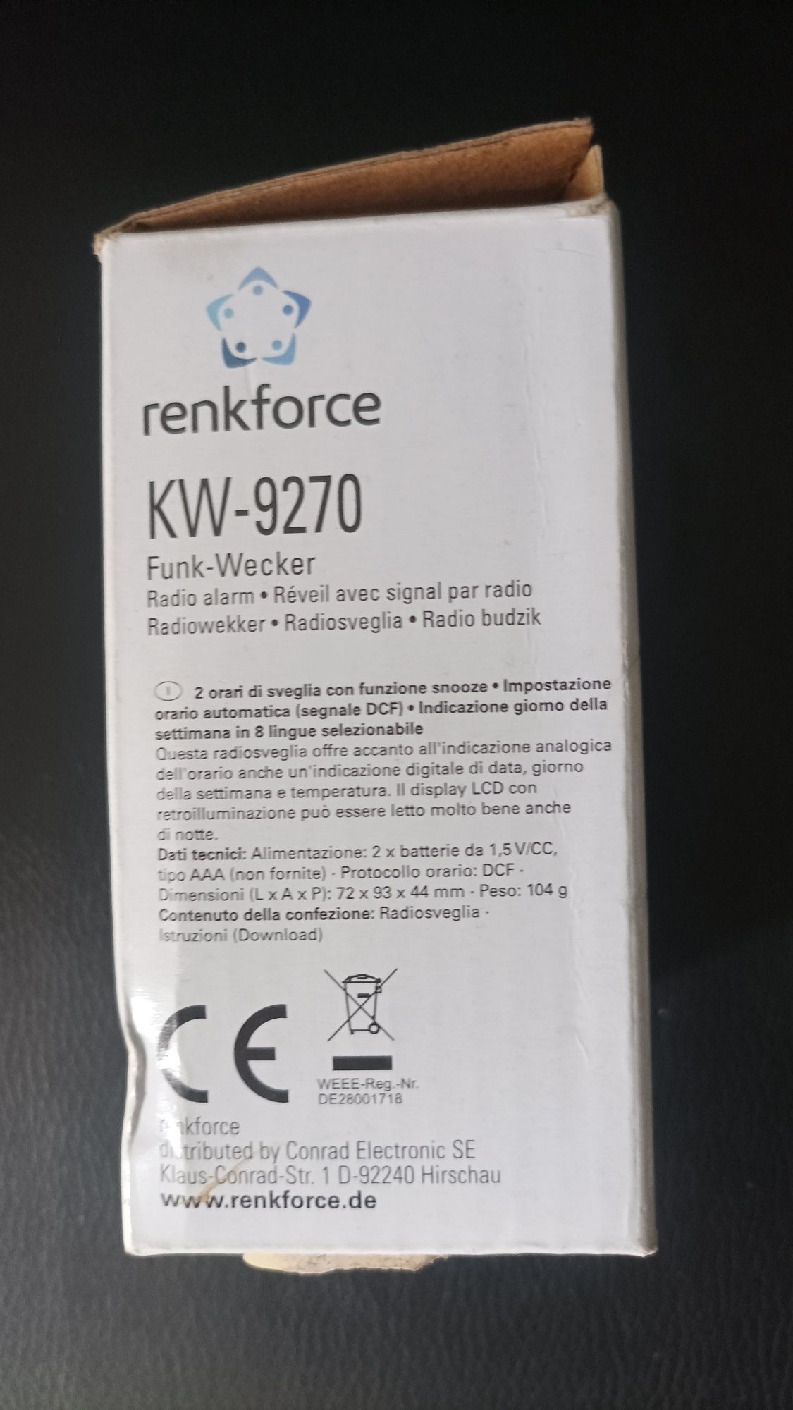 Radio alarm Renkforce