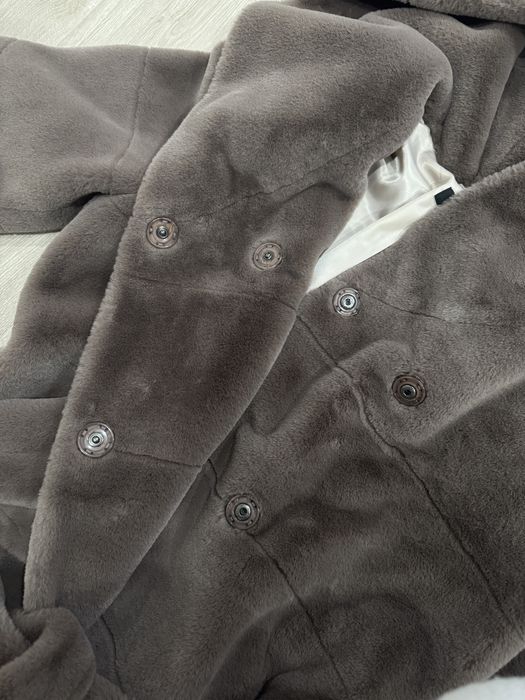 Коричнева еко-шубка