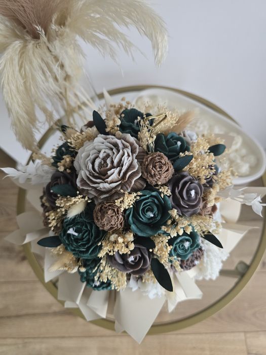 Flowerbox candlebox bukiet z świec wosku