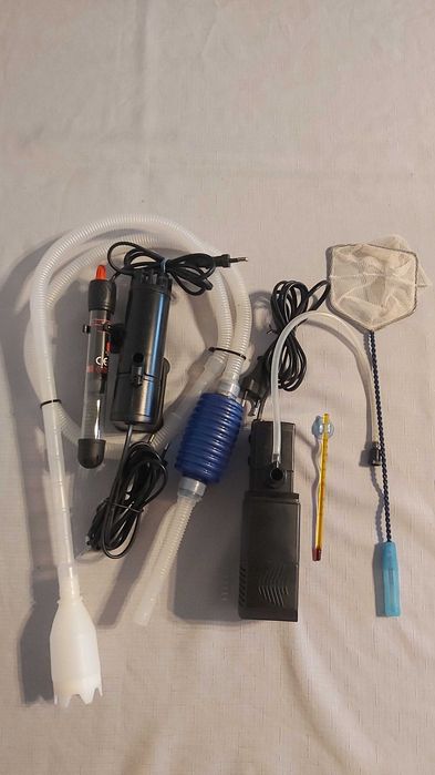 Akwarium 56l jak nowe, pełen zestaw, LED, aranżacja i sprzęt