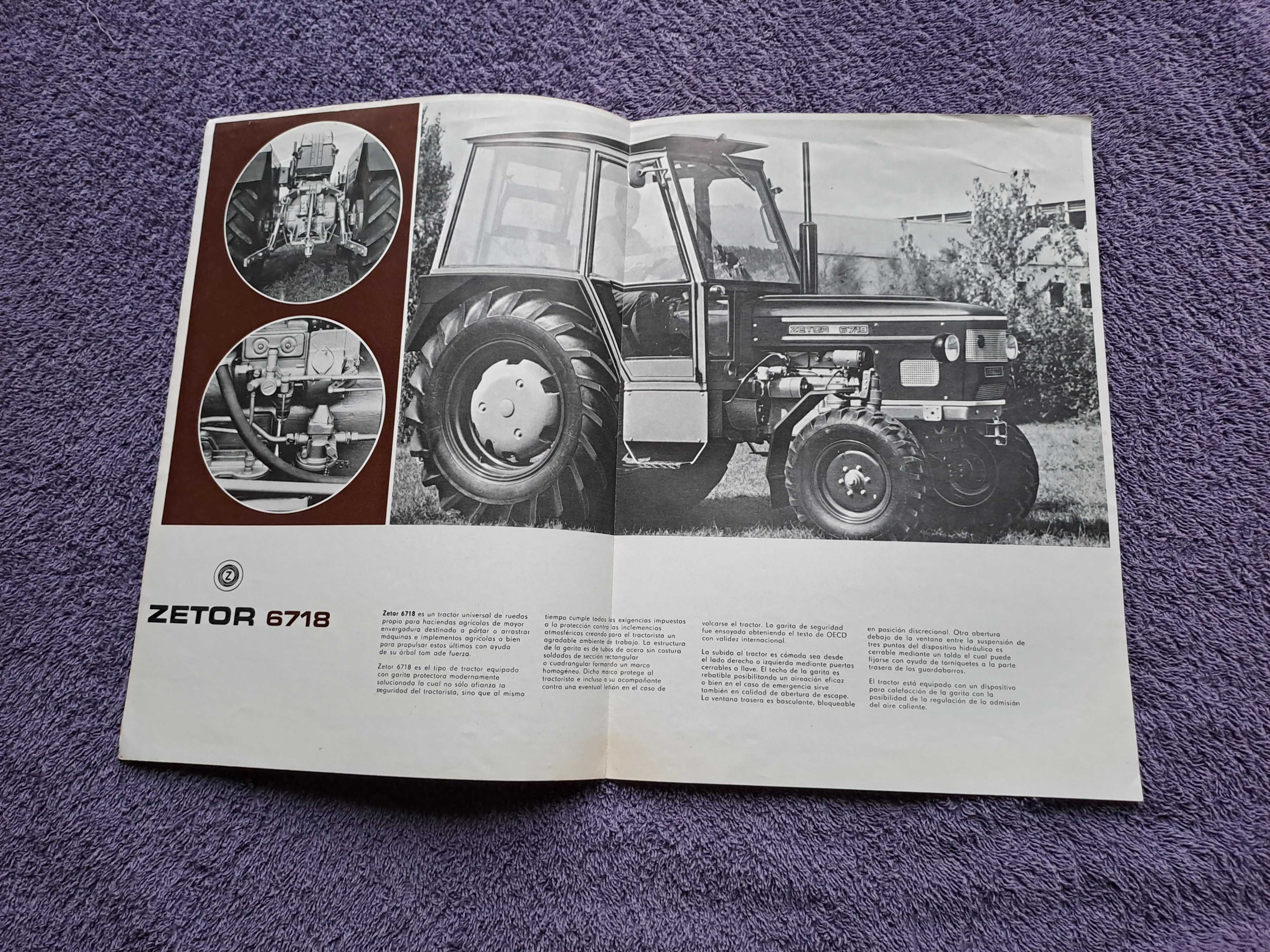 Oryginalny prospekt ciągnik traktor ZETOR 6718