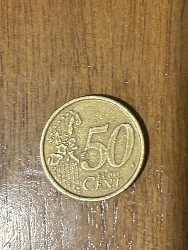Moeda rara 50 cent Itália 2002