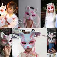 Карнавальные маски японской Кицунэ (лисы) с колокольчиками - унисекс