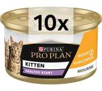 Pro Plan Kitten 10x 85g +Gratis, Healthy Puszki Kocięta Pasztet Purina