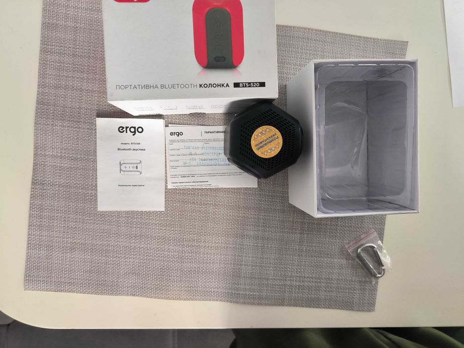 Акустична система Ergo BTS-520 Black(Портативна  блютуз колонка )
