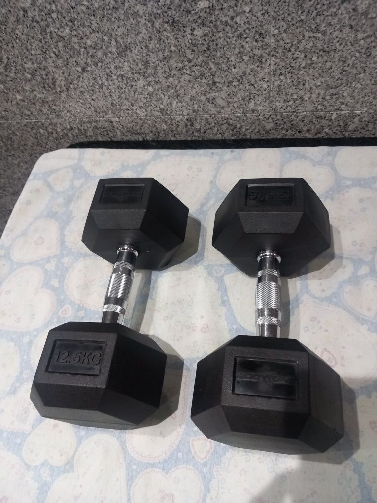 Halteres de 12.5 kg como novos em V.N. de Gaia