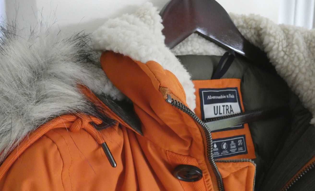 Casaco Abercrombie & Fitch Ultra Parka Laranja - Tamanho M