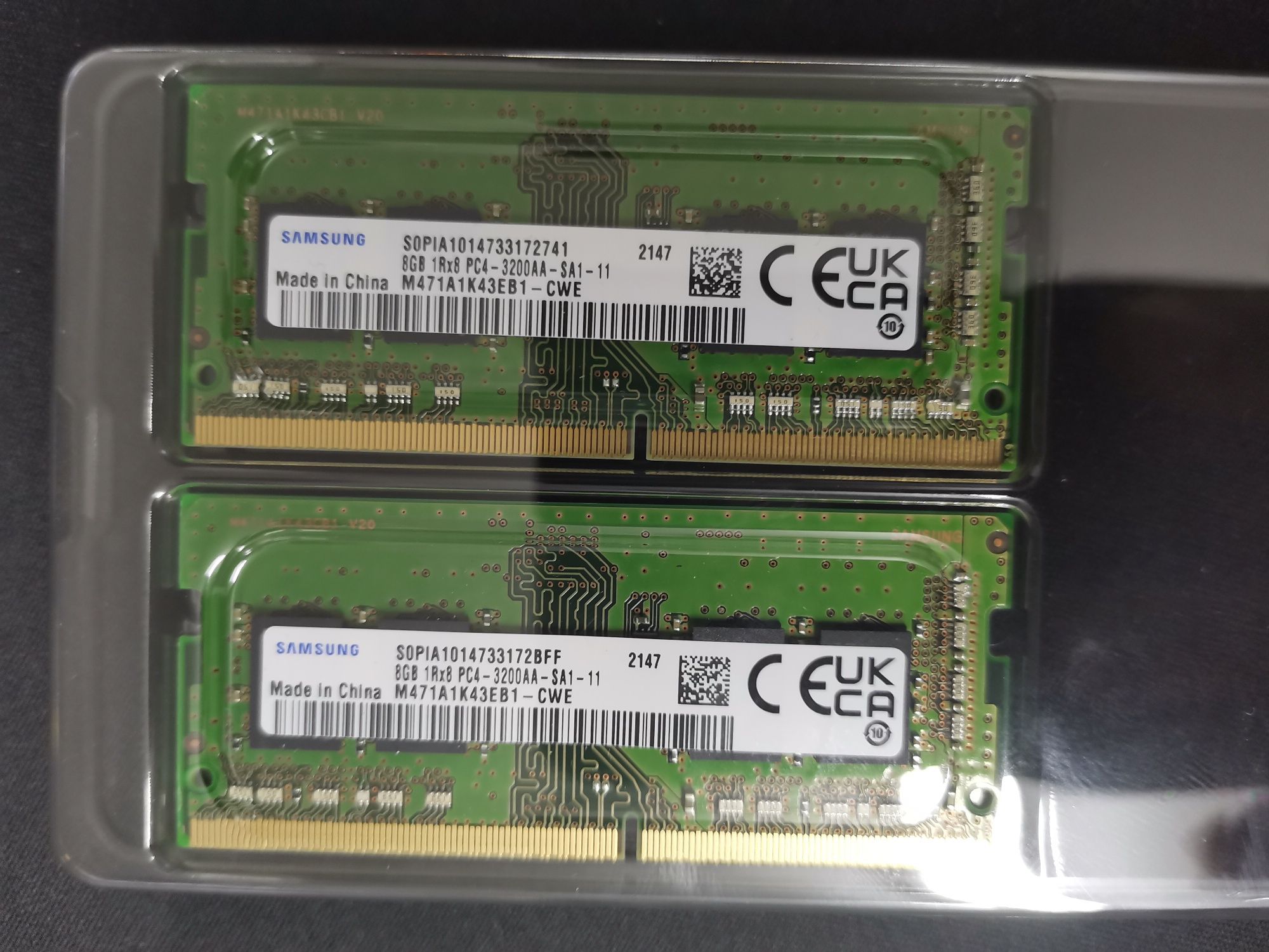 KIT RAMs Semi-novas DDR4 16GB (2 x 8GB) SODIMM 3200MHz SAMSUNG