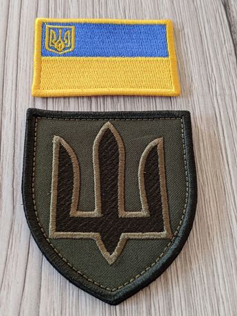 України герб тризуб на липучці шеврон нашивка патч прапор