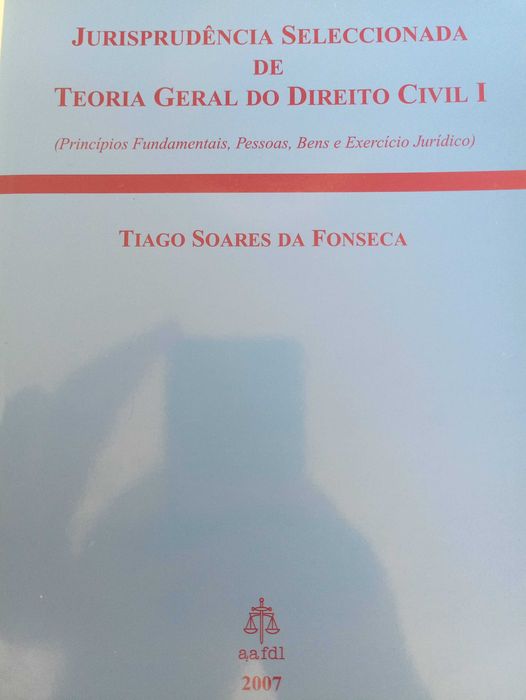 Jurisprudência Seleccionada de Teoria Geral do Direito Civil I