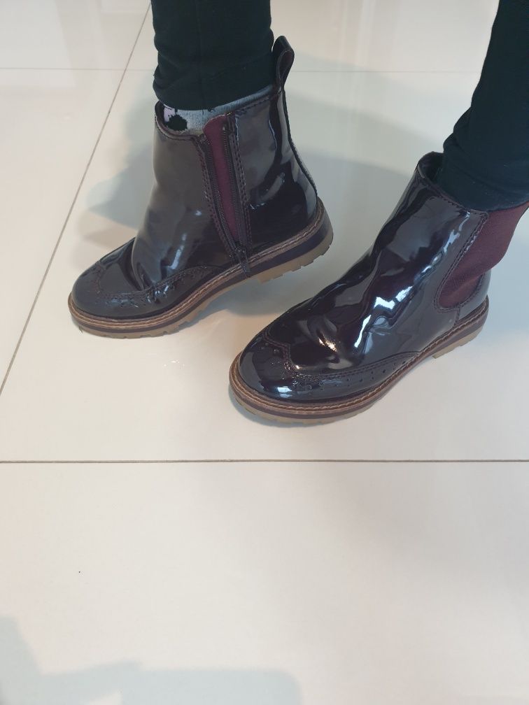 Botki kozaki ZARA 31 lakierki