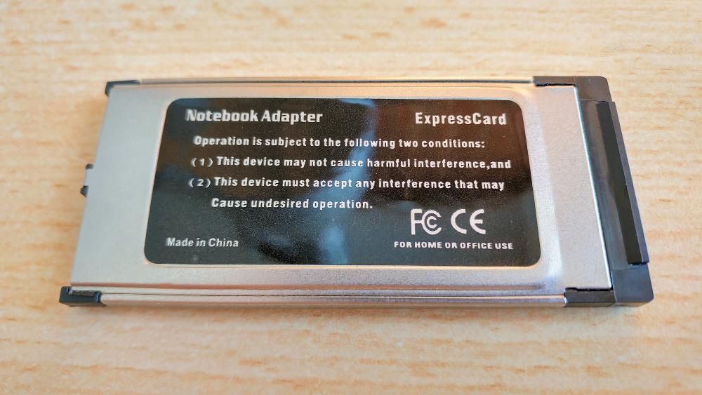 Placa Express Card 34 mm USB 3.0 com hub 2 portas para portátil