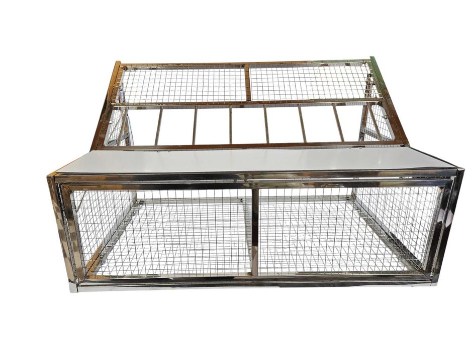 Wlot wylot belgijski dla gołębi ptaków ze stali nierdzewnej 80 cm