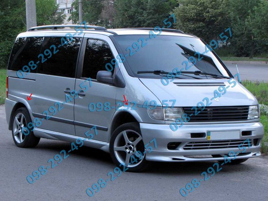 Накладки на арки пороги реснички спойлер Mercedes Vito W638 вито 638