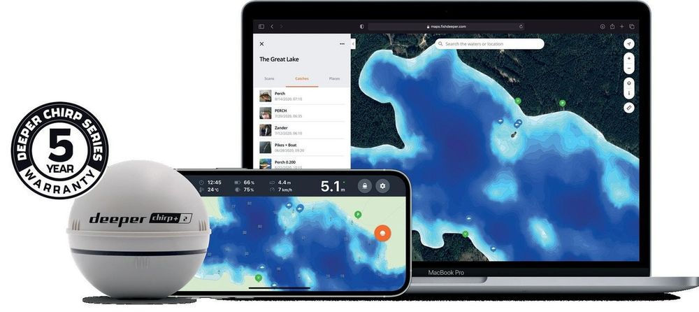 Deeper  Chirp+2 Arctic Grey ехолот