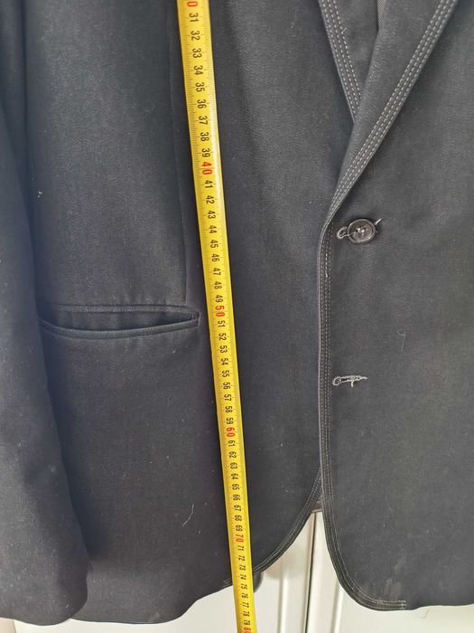 ciemna czarna męska marynarka żakiet czarny męski garnitur 54 nawesele