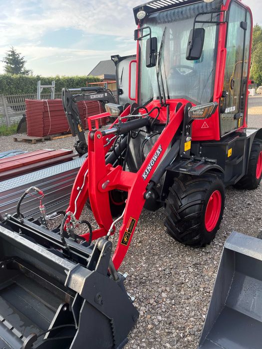 Taczka Wozidło Gąsiennicowa spalinowa z ładowaczem czołowym