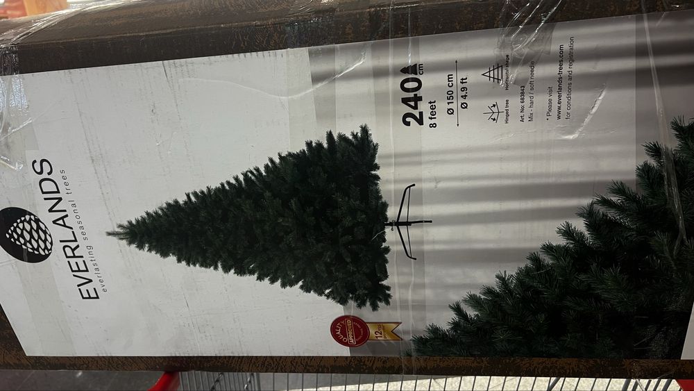 Árvore de Natal “Everlands” 240 cm – Nunca usada, excelente estado!