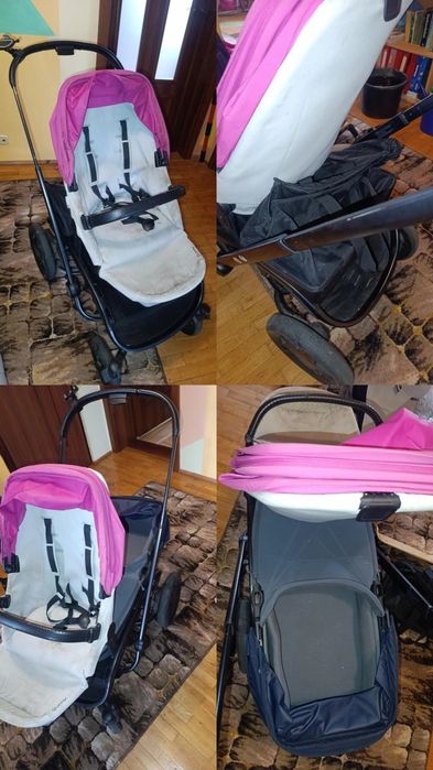 Wózek bliźniaczy podwójny quinny hubb duo . Duży zestaw