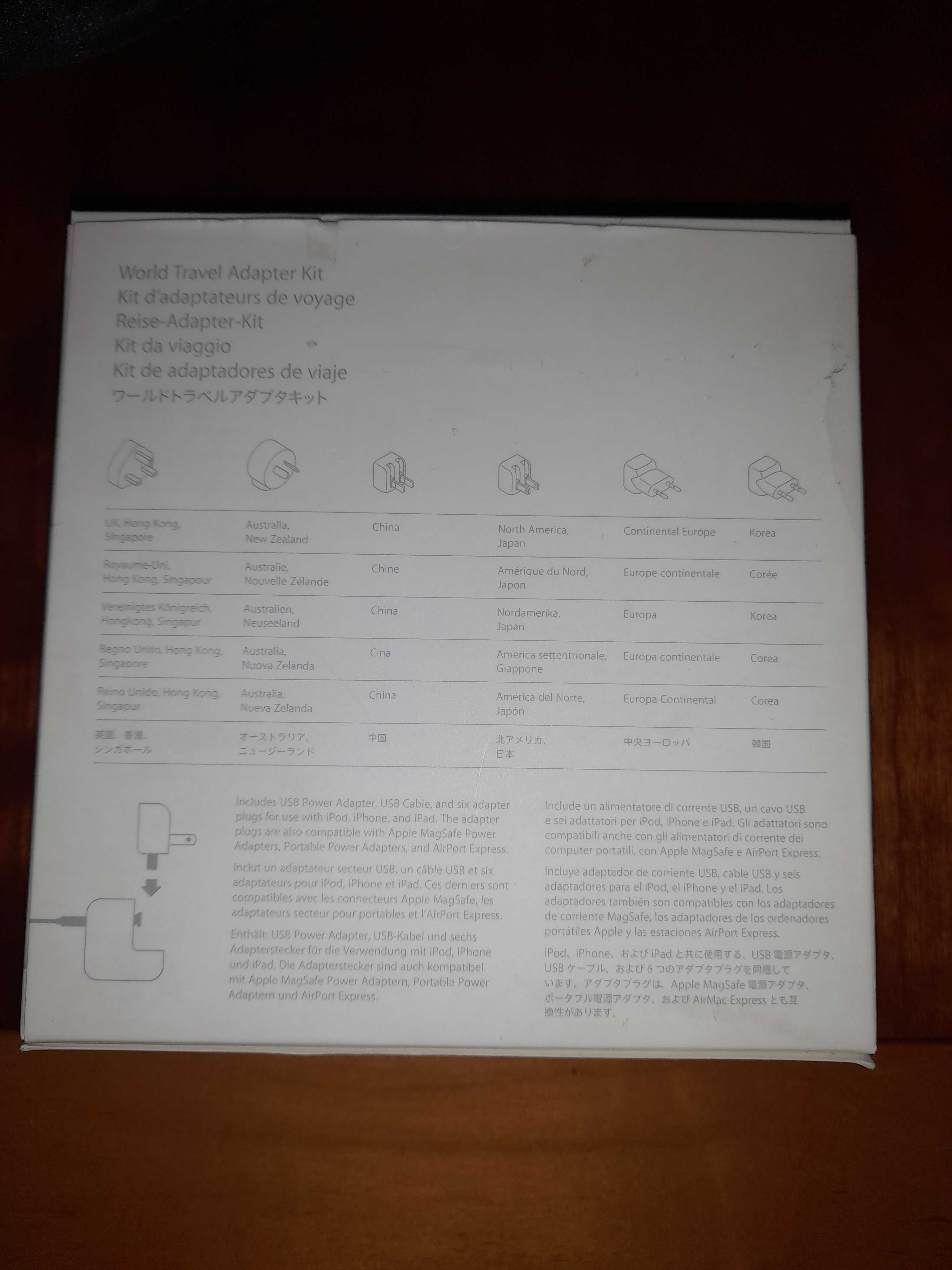 [NOVO] Apple MB974ZM/B World Travel Adapter Kit