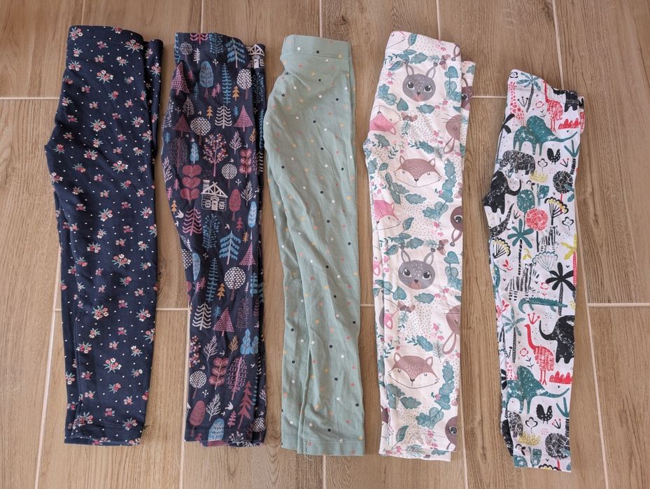 Legginsy r 110 5 szt. Stan bardzo dobry c&a, m&s, tu, pepco