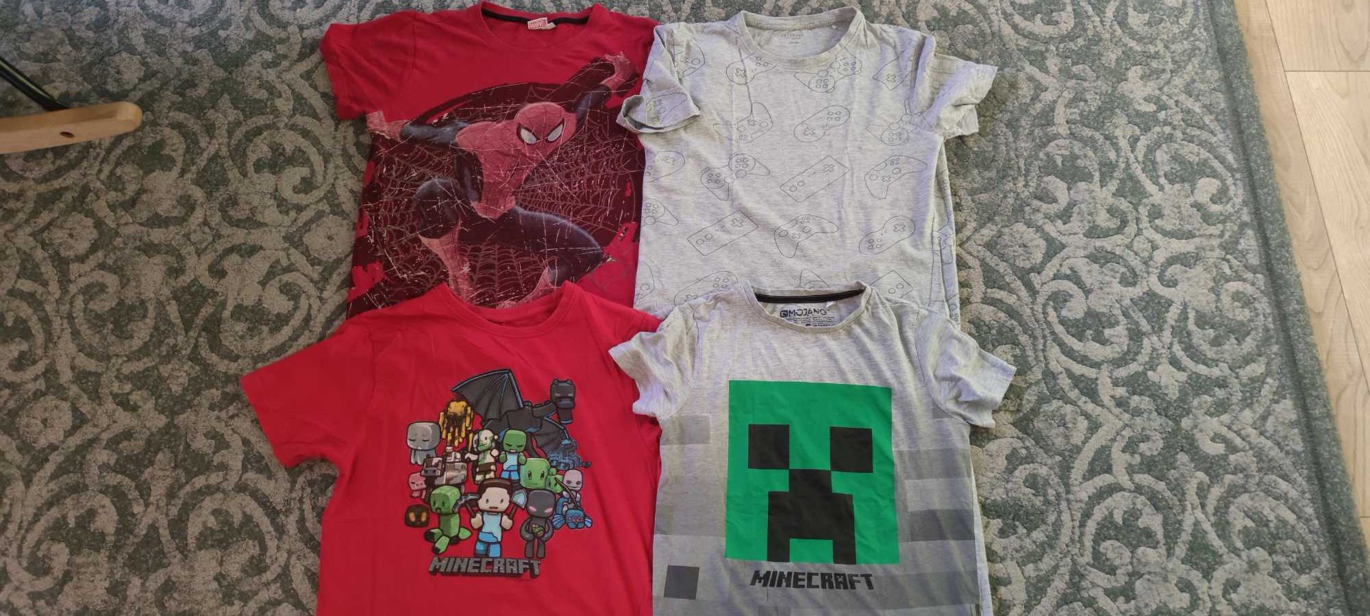 Koszulki 152 158 dla chłopca Marvel Spider Minecraft