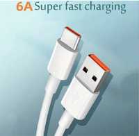 10x Kabel USB-USB-C 6A 66W supercharger Huawei Oppo Xiaomi Realme ZTE