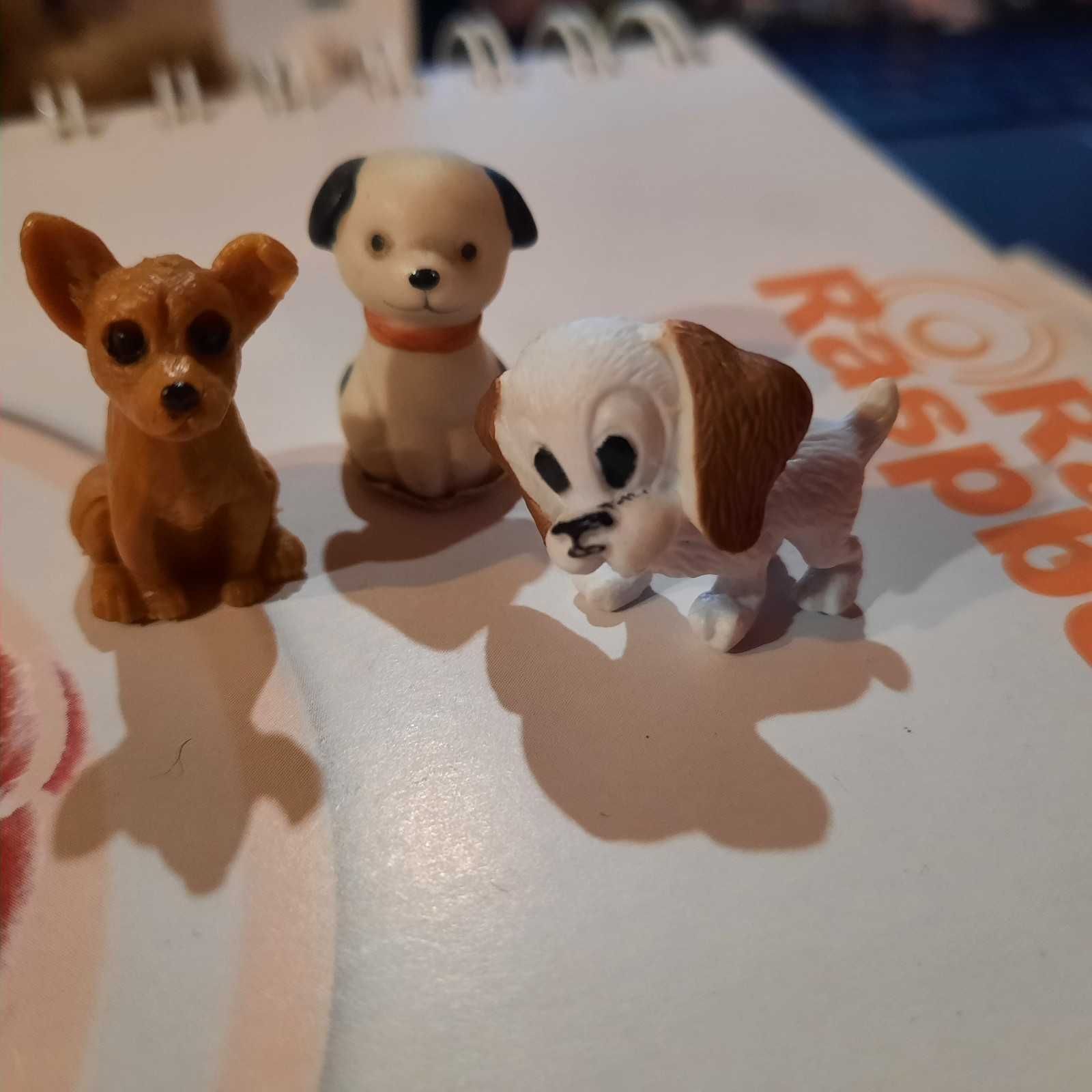 игрушка пластик собака щенок набор 3 штуки мелкие