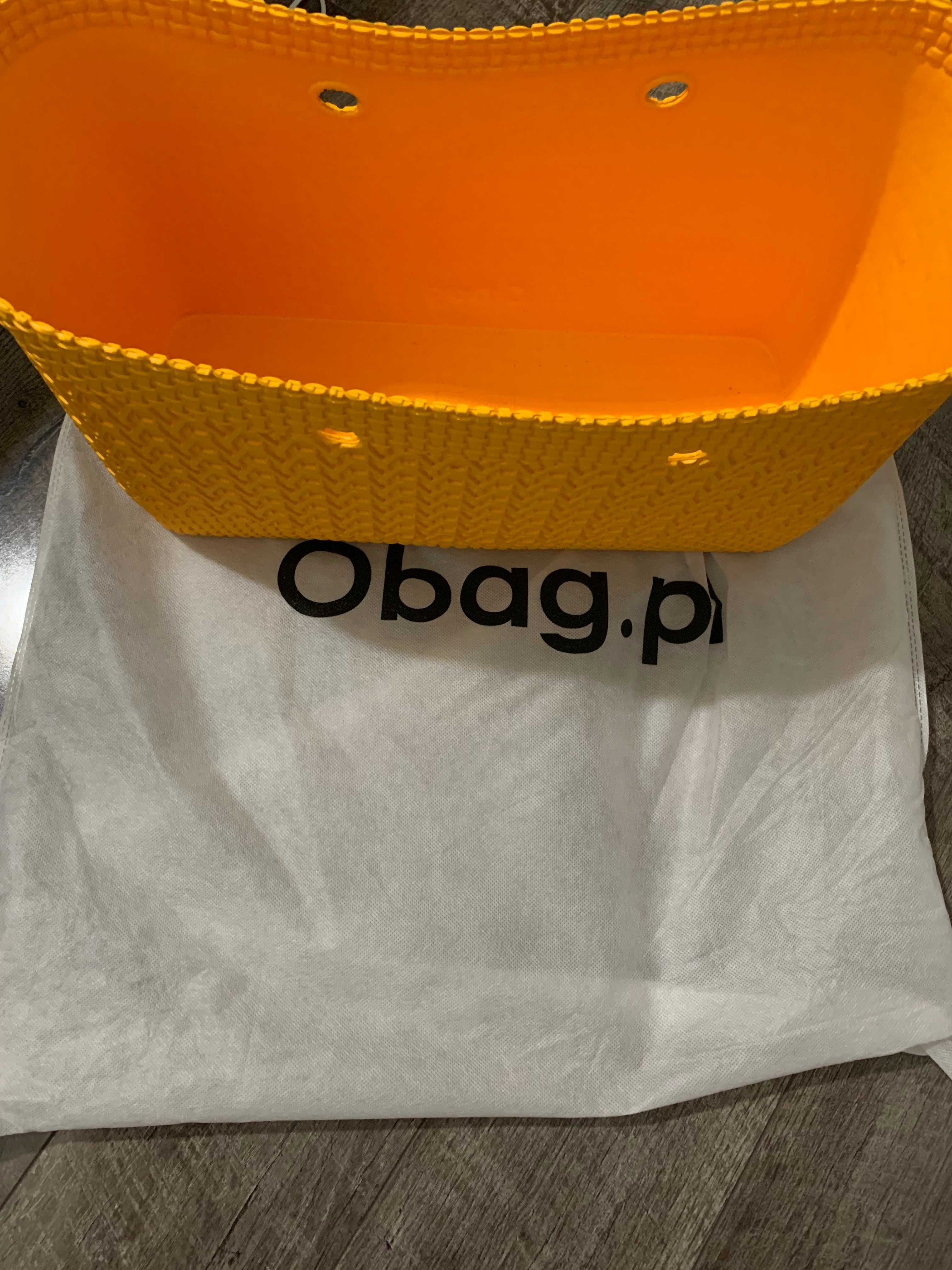 O bag beach pomarańczowa z uchwytami
