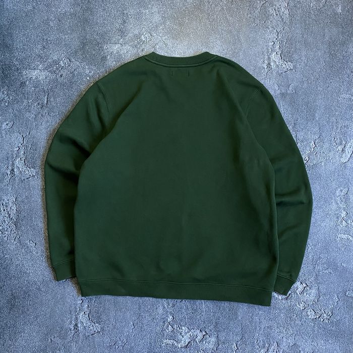 Світшот темно зеленого кольору від fred perry BIG logo, фредак vintage