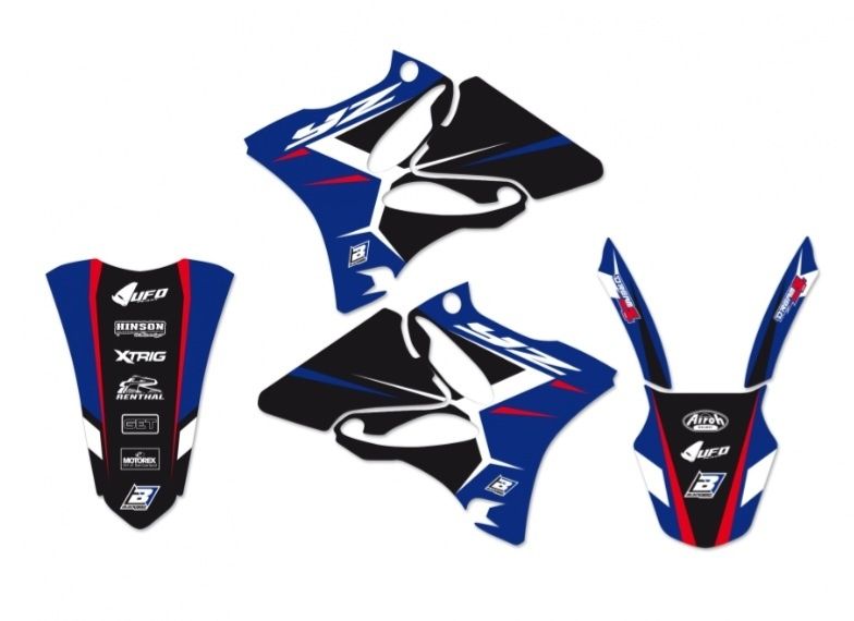 Okleina Komplet naklejek oklein Yamaha Yz 250 Yz 125 rok 02-14 Nowa