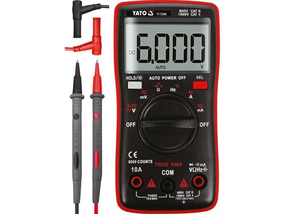 NOWY miernik cyfrowy TRUE RMS z automatycznym zakresem LCD 6000 YATO
