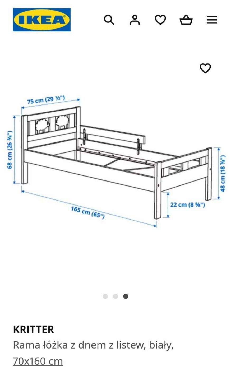 Łóżko dla dziecka ikea 70x160