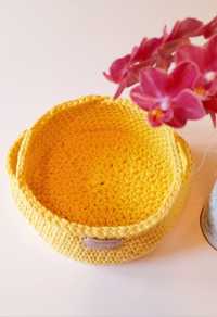 Koszyk na chleb lub słodkości ze sznurka bawelnianego o śr. 20cm