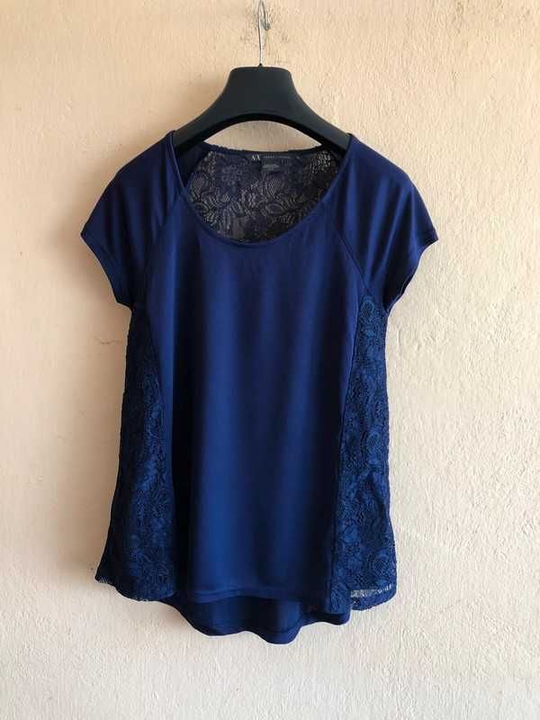 Armani Exchange - jak nowa,  bluzka z koronką (XS/S) stan idealny