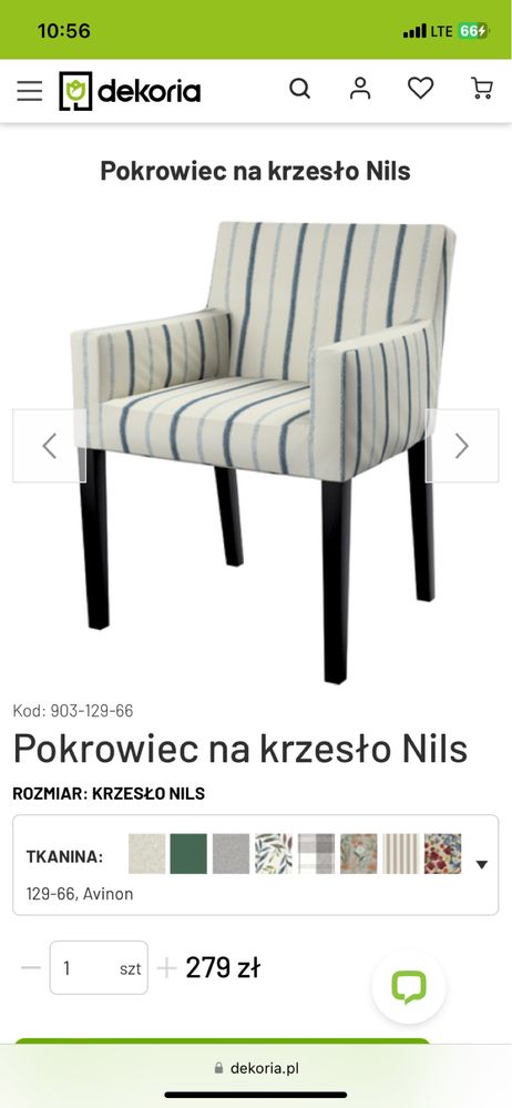 2 Pokrowce na krzesła Nils IKEA Pokrowiec z Dekoria NOWE za 50% ceny