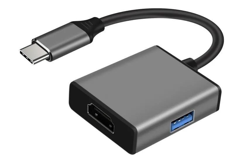 HUB adapter USB-C na HDMI 4K 30Hz + USB 3.0 OEM-C8