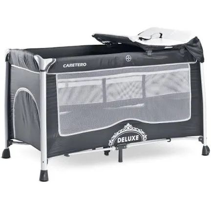 Łóżeczko caretero deluxe turystyczne z przewiakiem plus materac