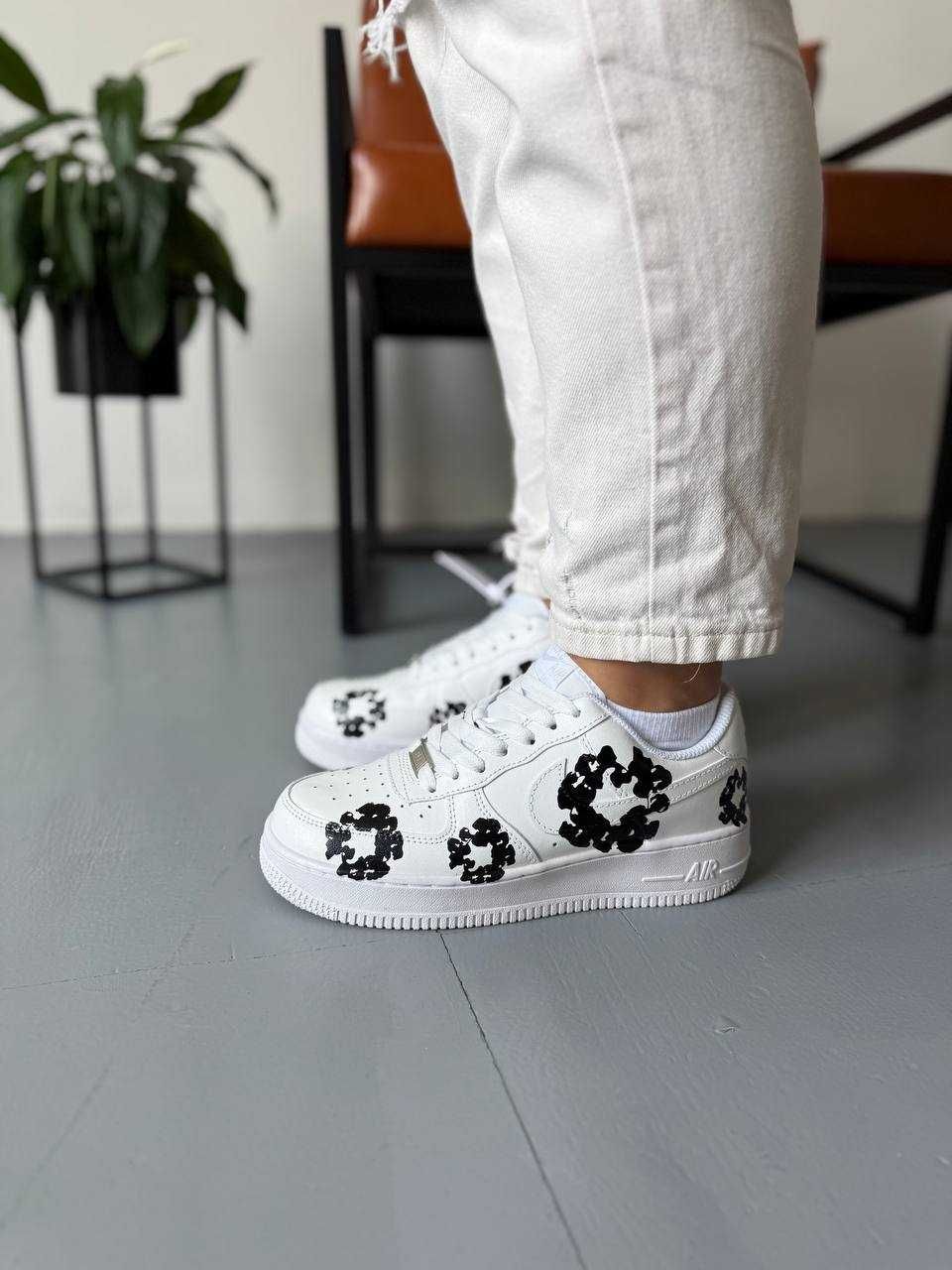 Кожаные кроссовки Nike Air Force 1 Low Denim Tears кросівки найк форс