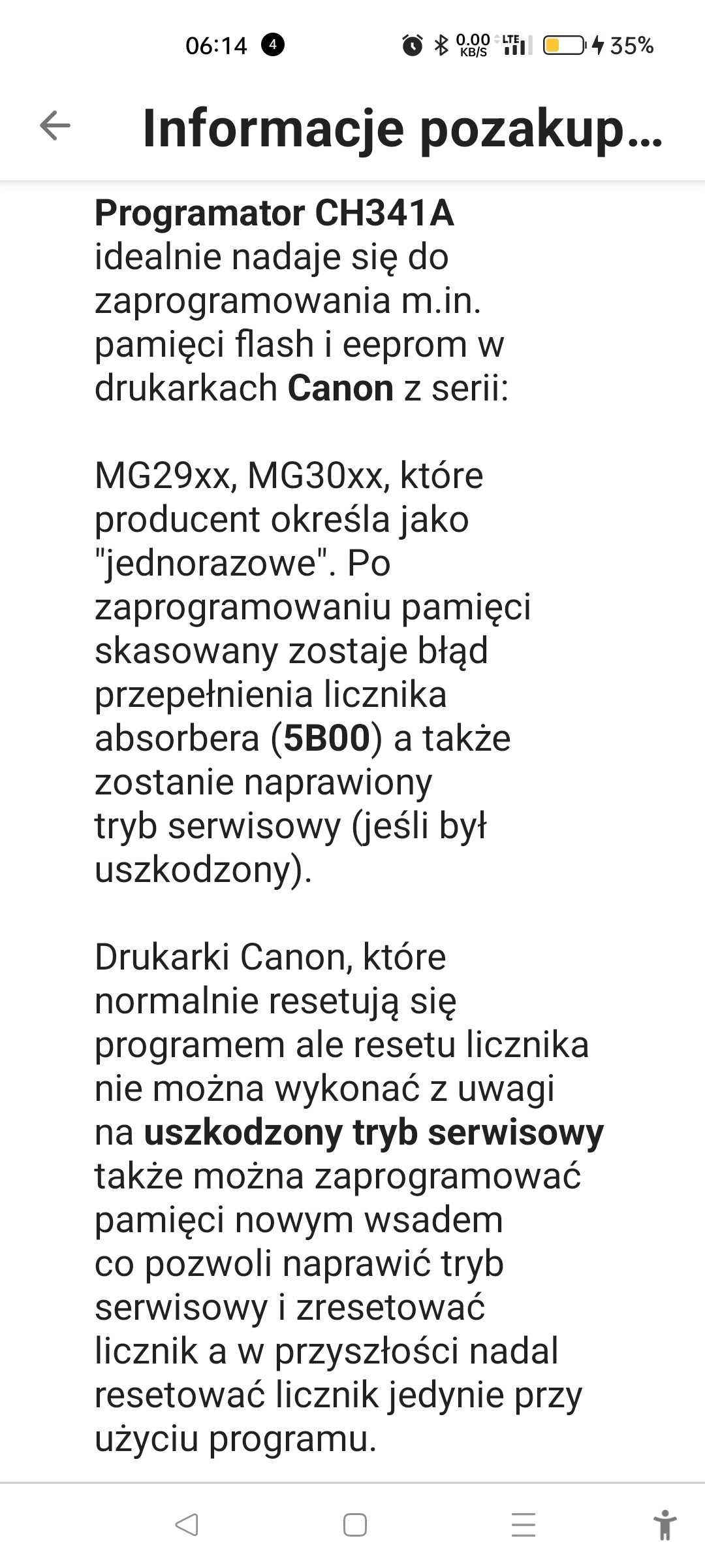 Sprzedam programator z oprogramowaniem do Drukarki Canon