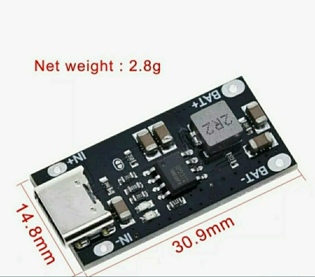 Контролери заряду TP4056, IP2312, модулі зарядки, адаптери.

Плати кон