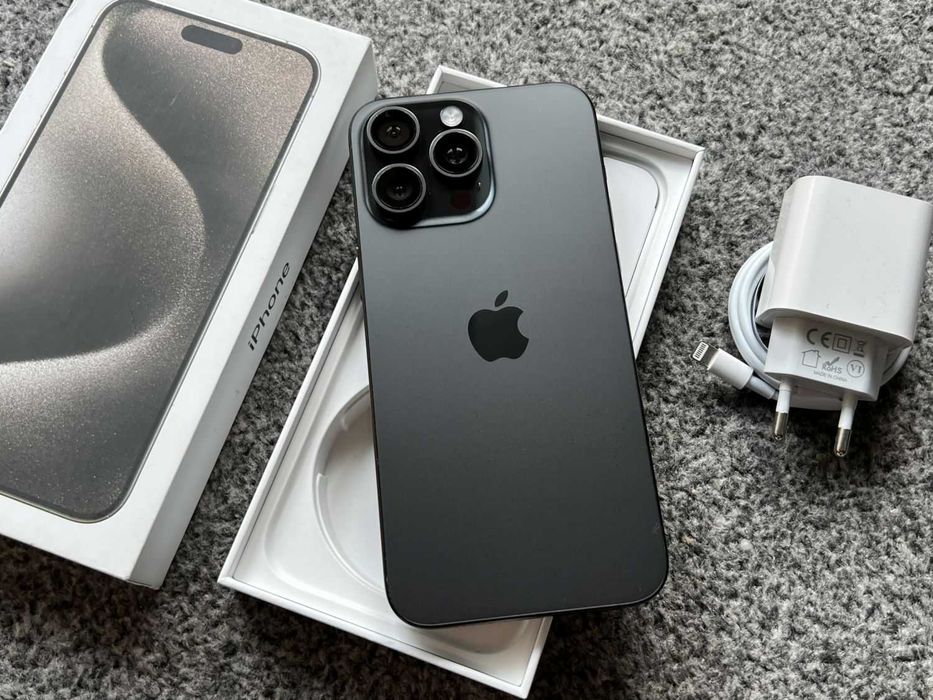 iPhone 15 Pro Max 512GB SPACE GREY BLACK Czarny Grafit Bat93%+SZKŁO GW