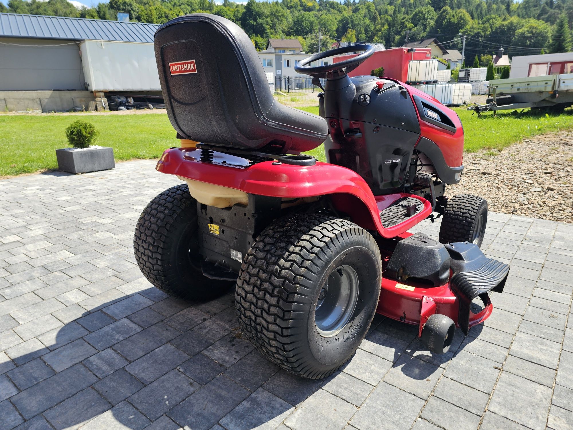 Traktorek kosiarka CRASTMAN 26KM V2 pompa,  profesjonalny