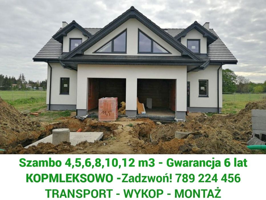 Szamba, Szambo Betonowe z wykopem Mińsk Mazowiecki - 4,5,6,8,10,12 m