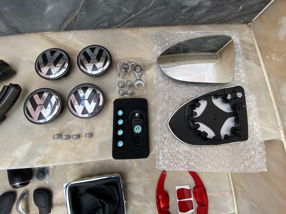 vw golf 5/6/7 manete dsg capas espelho piscas patilhas volante