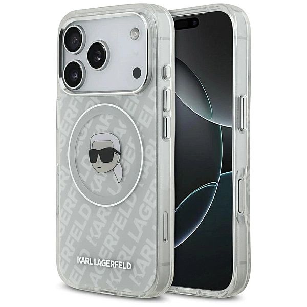 Etui Karl Lagerfeld IML Karl Head Logo MagSafe na iPhone 17 Pro - szar