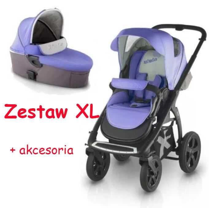 Zestaw XL Wózek Xlander Xmove 2w1 Gondola + Spacerówka + akcesoria